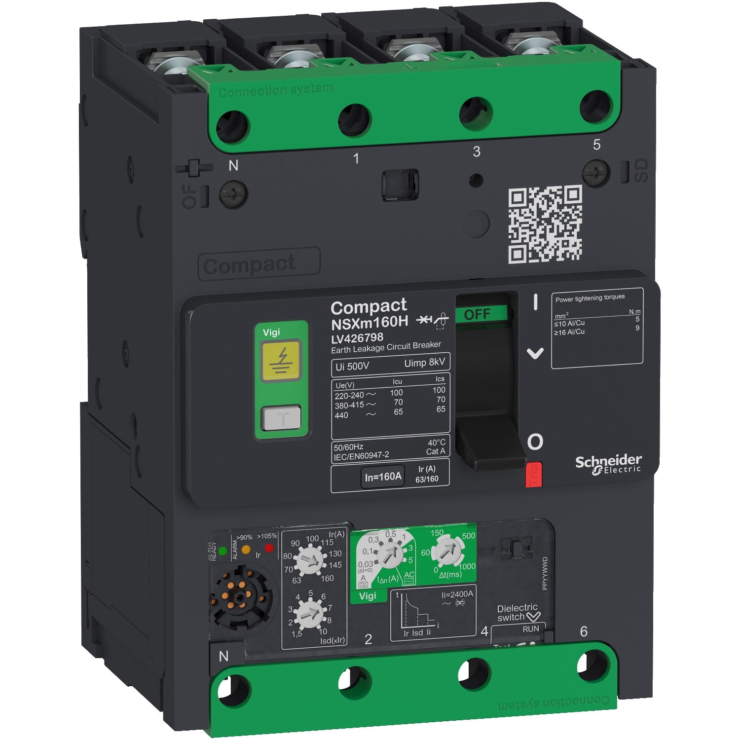 LV426798 Силовой автомат NSX, 70кА, 4P, 160А Schneider Electric Compact 