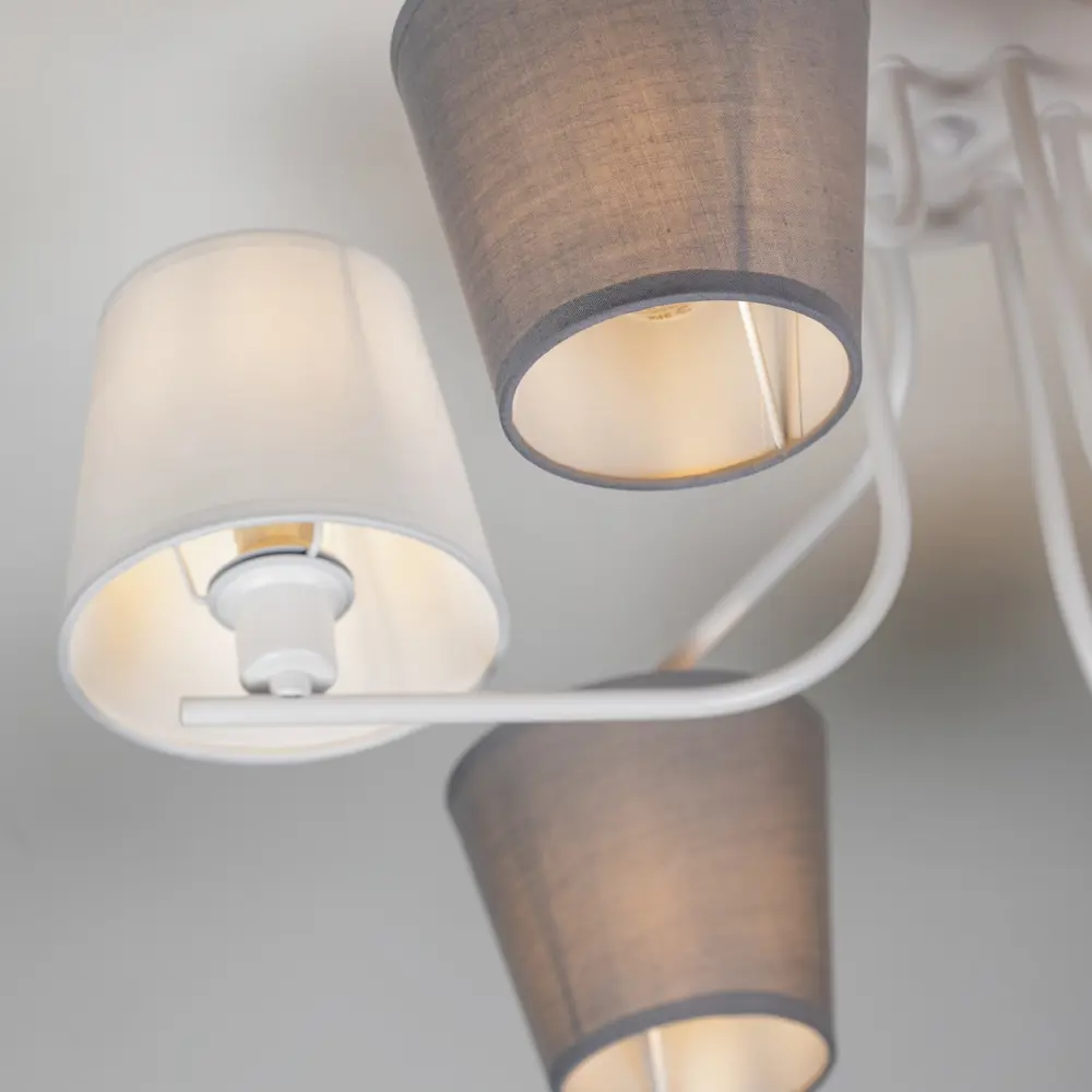 Люстра потолочная Chris 3154-306 6 ламп 18 м² цвет белый Rivoli STLM-2015689 - Вид №8