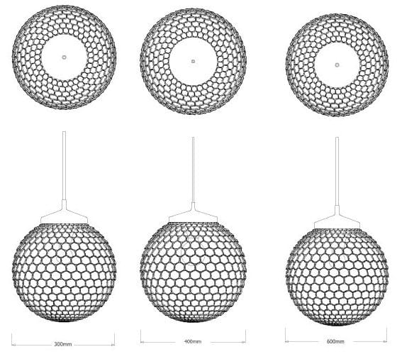 Открытый подвесной светильник ручной работы из полиэтилена TRIBÙ Monsieur Tricot ARCH-00141358 - Вид №2