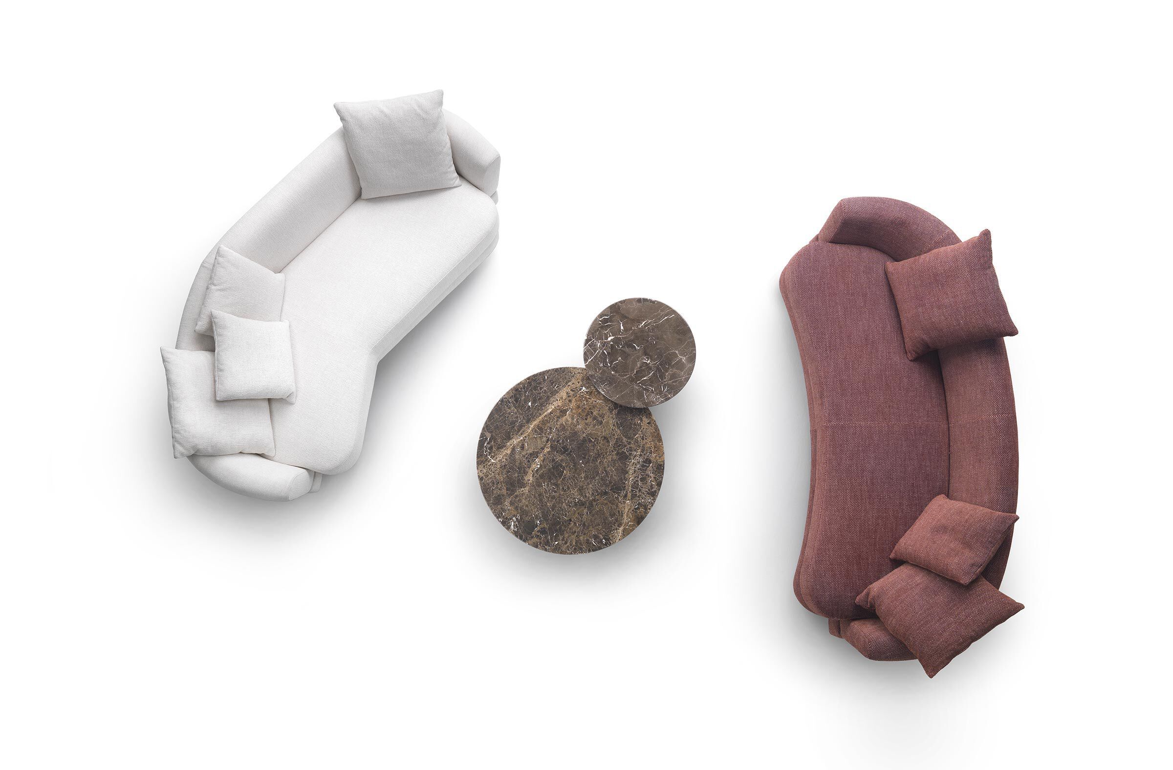 3-местный изогнутый тканевый диван Marelli JEFF ARCH-00012889 - Вид №2