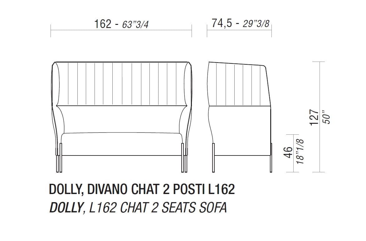 2-местный кожаный диван с высокой спинкой ESTEL GROUP Dolly ARCH-00061314 - Вид №19