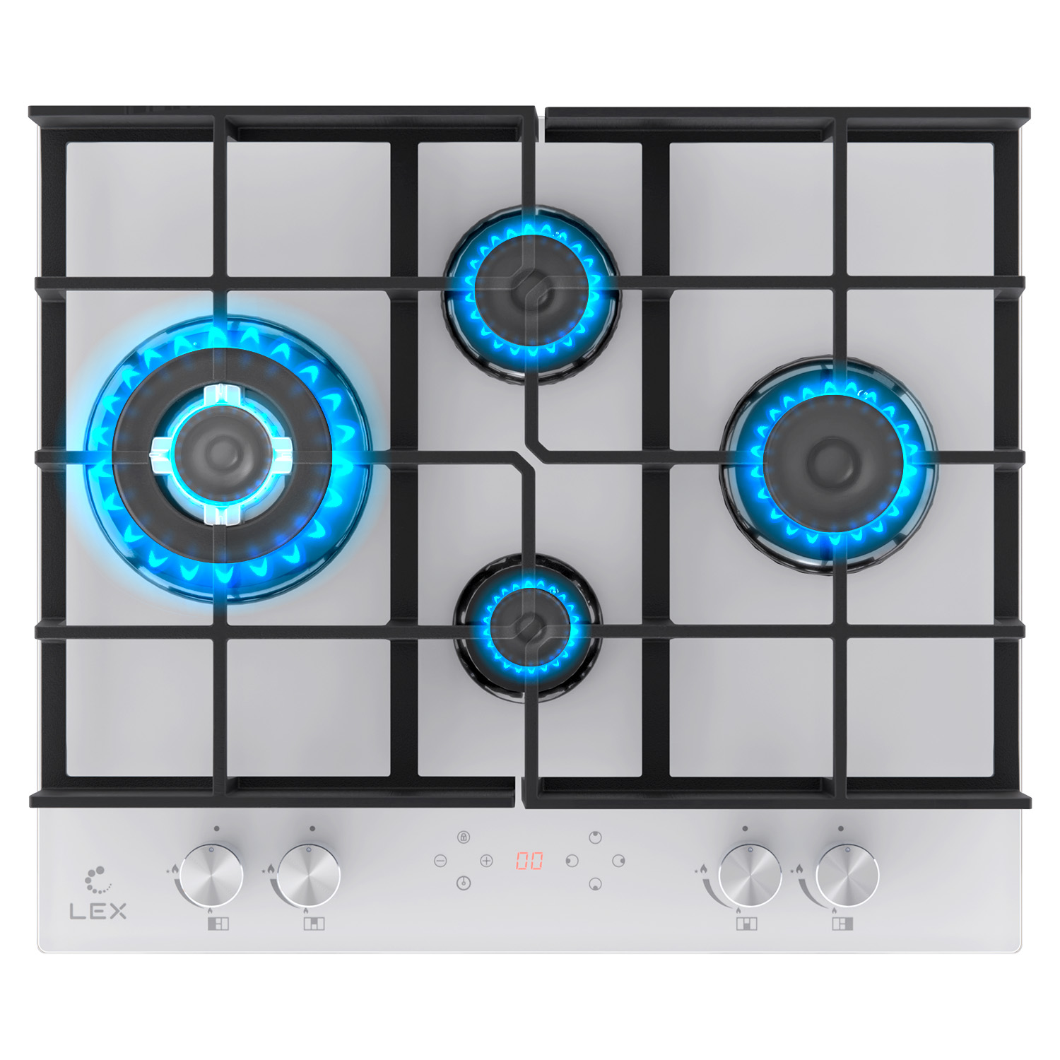 9101421 Газовая варочная поверхность LEX GVG 644 T WH STDN-0053403 - Вид №2
