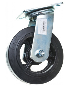 90669187 Большегрузное колесо SCD 63 поворотное без тормоза с площадкой Ø150 мм 230 кг резина STLM-0331222 А5