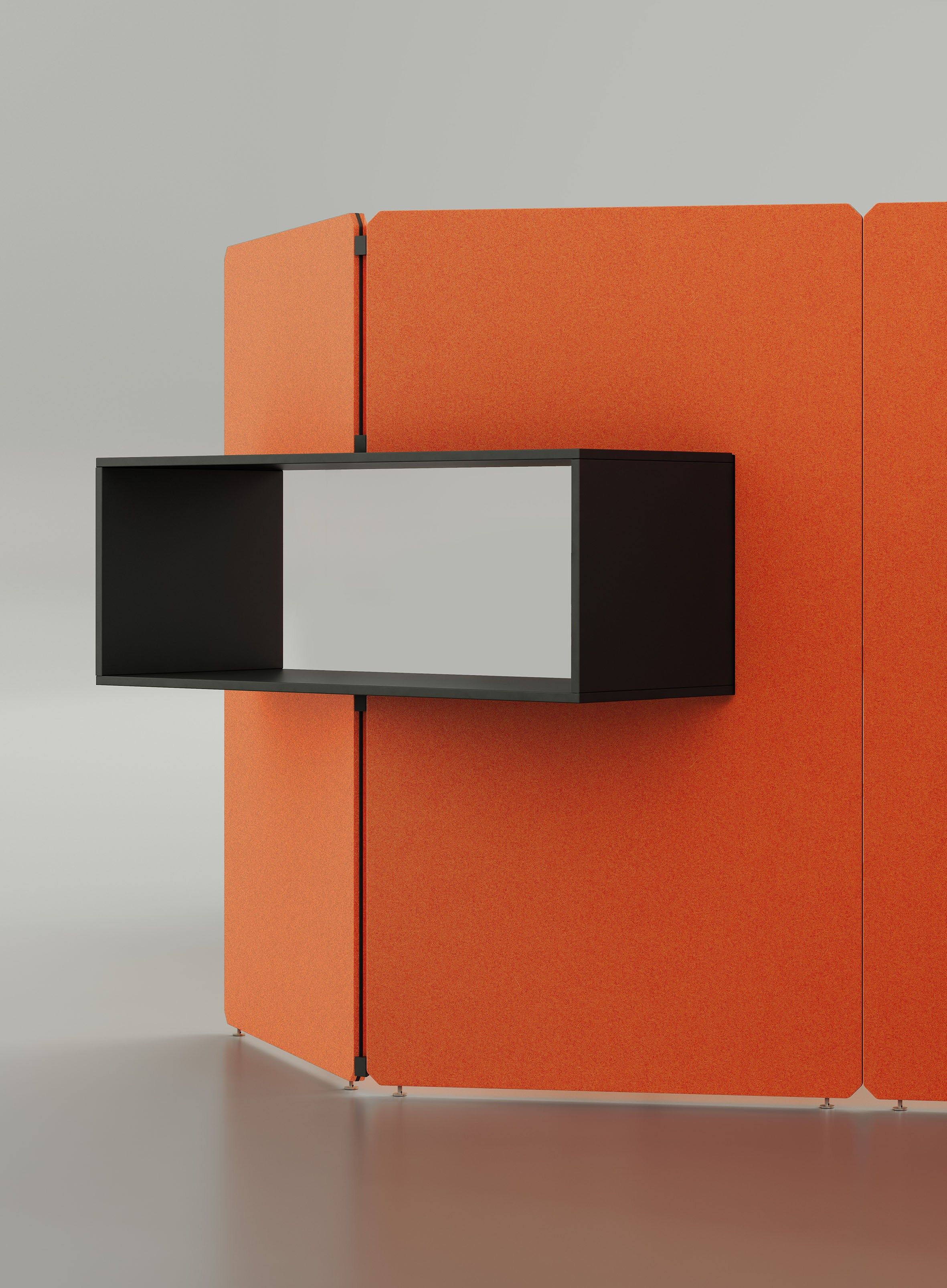 Модульная ткань отдельно стоящая звукопоглощающая офисная перегородка FANTONI ARCH-00148470 - Вид №2