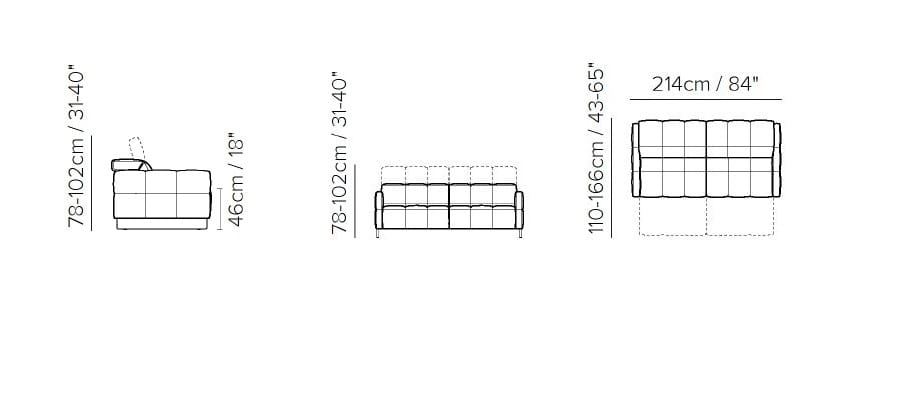 Кожаный диван с электроприводом на 2 места Natuzzi Italia Philo ARCH-00047436 - Вид №11