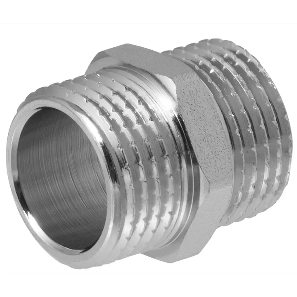 Ниппель-бочонок MPF 1/2" наружная-наружная резьба латунь 89176769 STLM-2014621 Santreyd 