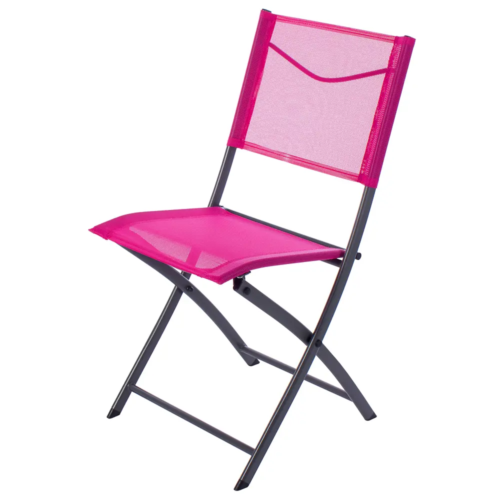Стул садовый складной розовый, 420x830x520 мм, металл/ткань Santreyd STLM-2149848