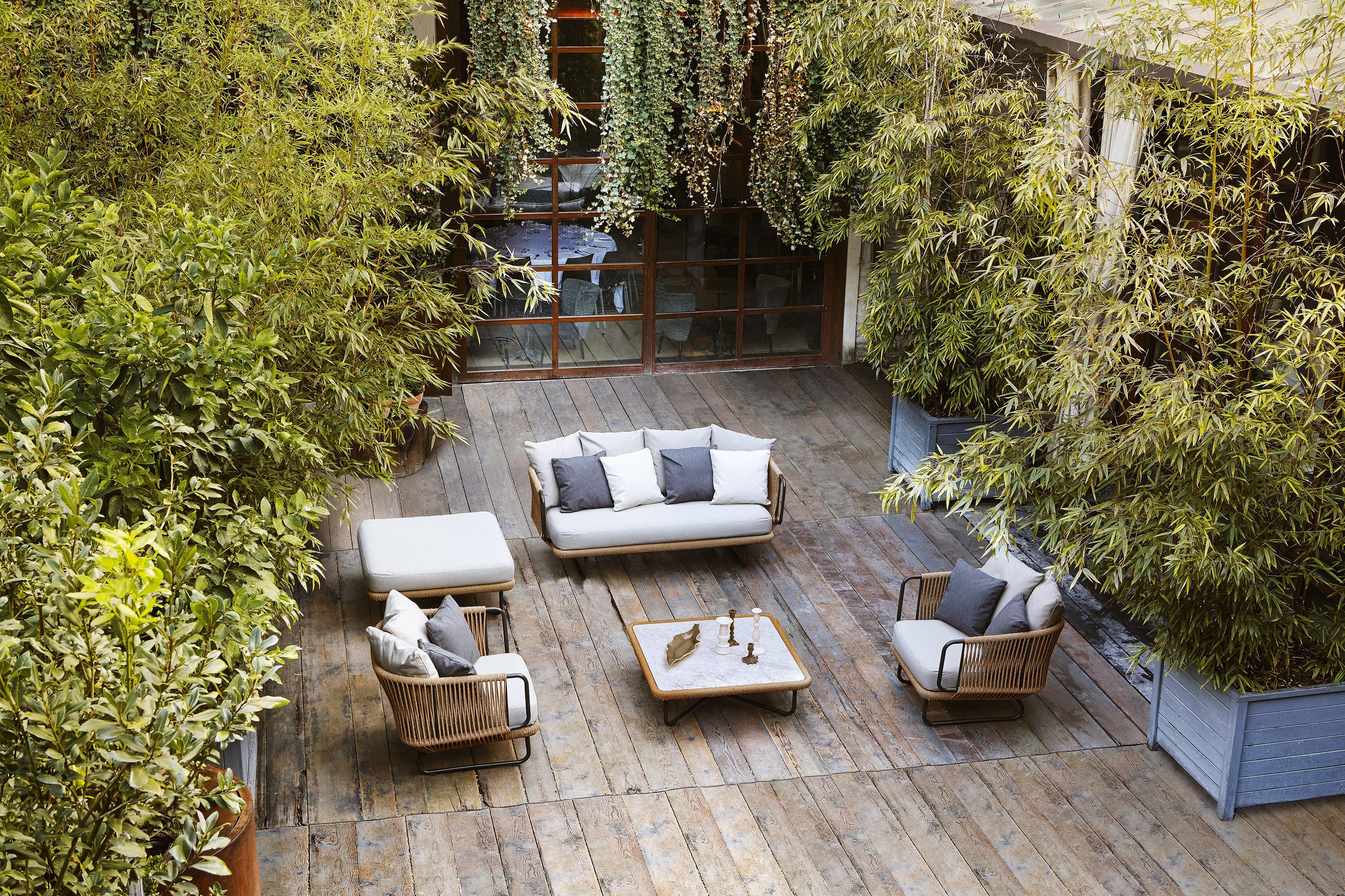 Ткань квадратный сад пуфик Varaschin Вавилон ARCH-00111723 - Вид №3