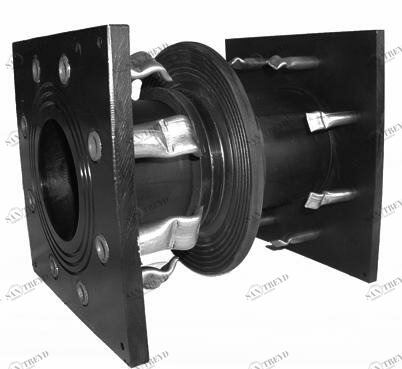 SANIT 760330106 Настенный воздуховод PE, прямой односторонний фланец для мембранных зажимного кольца, втулки якоря V4A 