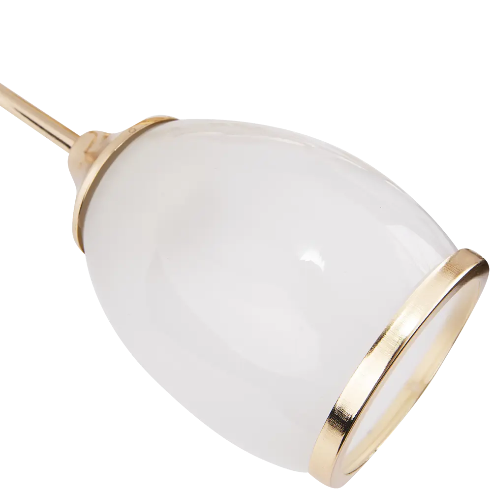 Люстра Эвита 3xE27x60 Вт, металл/стекло, цвет золото/белый WINK STLM-2155322 - Вид №1