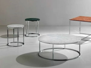International Marmi Круглый журнальный столик из стали в современном стиле Objects Im7110