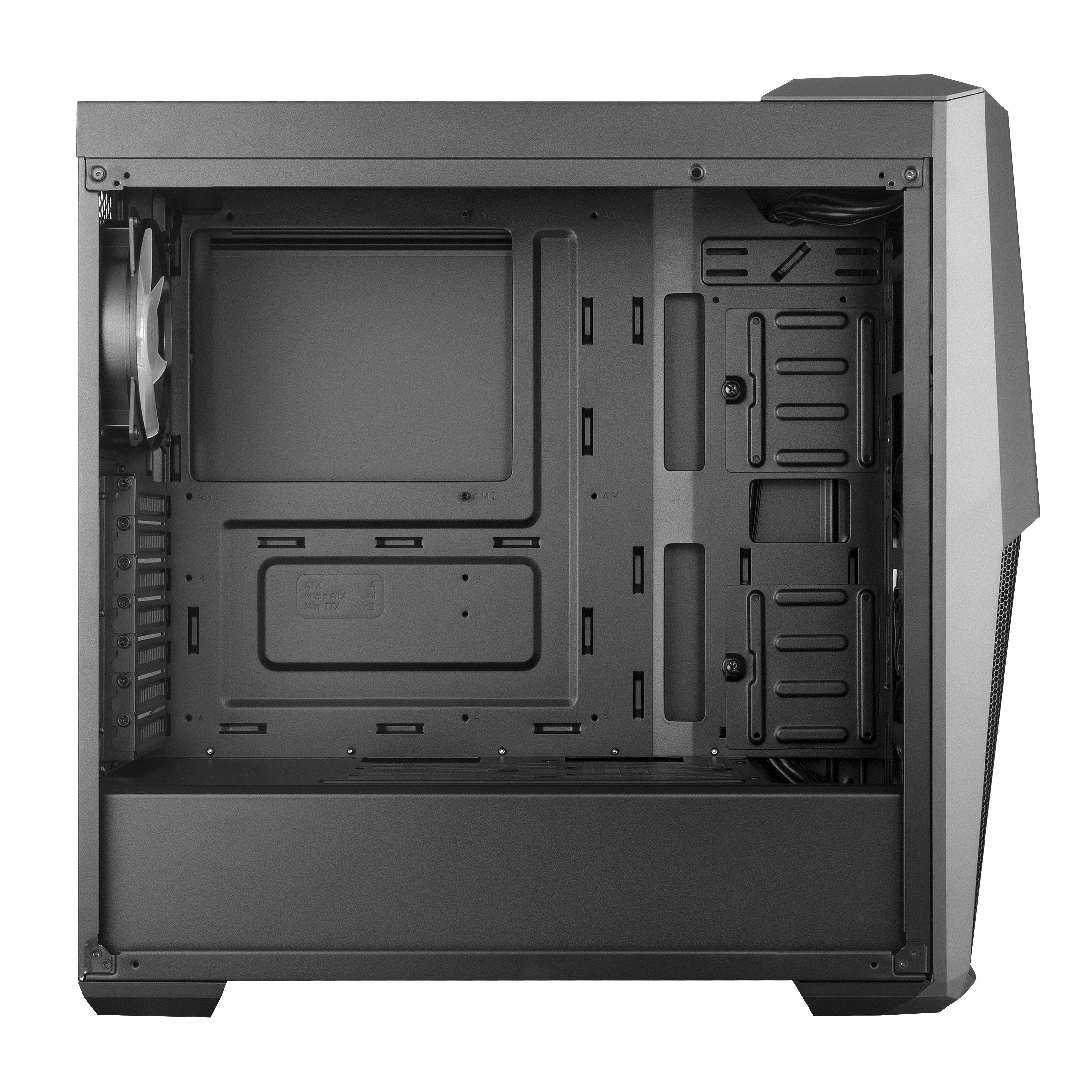 MCB-B500D-KGNN-S00 masterbox mb500, 2xusb3.0, 3x120 rgb fan, w/o psu, black, atx Cooler Master Cooler Master MasterBox Santreyd  - Вид №4