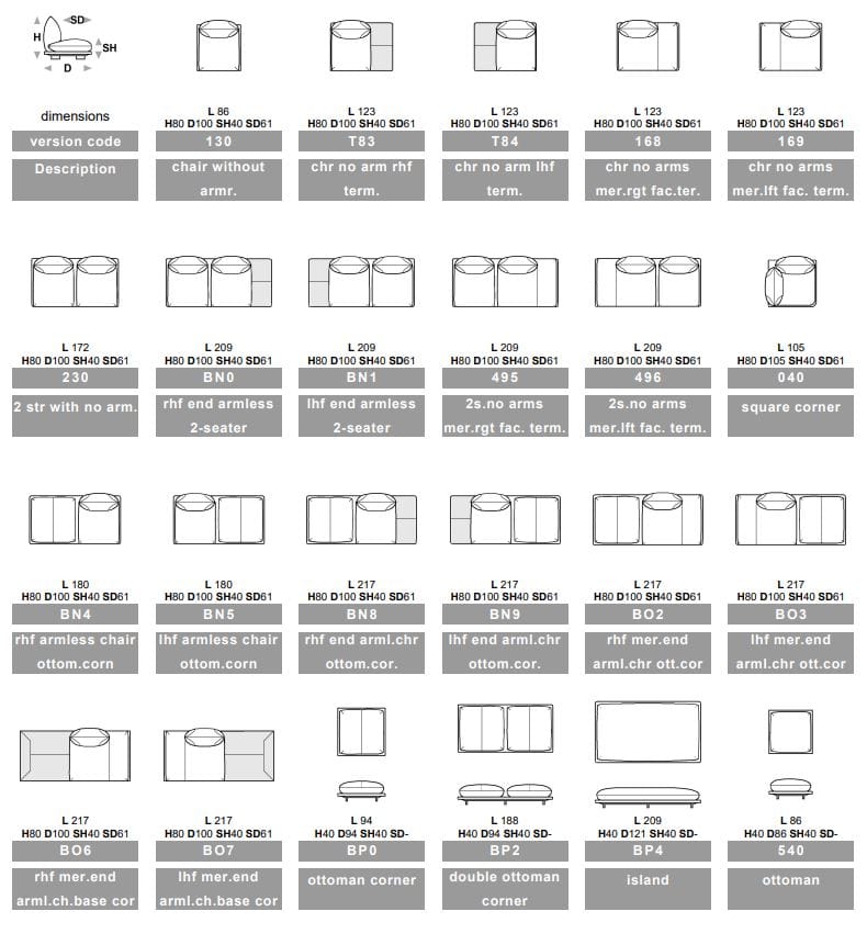 4-местный кожаный диван Calia Italia Superior ARCH-00080732 - Вид №6