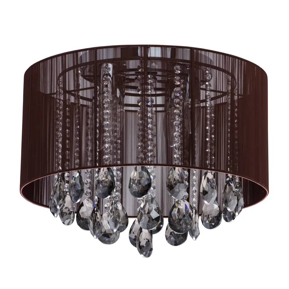 Люстра Жаклин 5xE14x60 Вт, металл/текстиль, цвет хром/коричневый Maytoni STLM-2068733