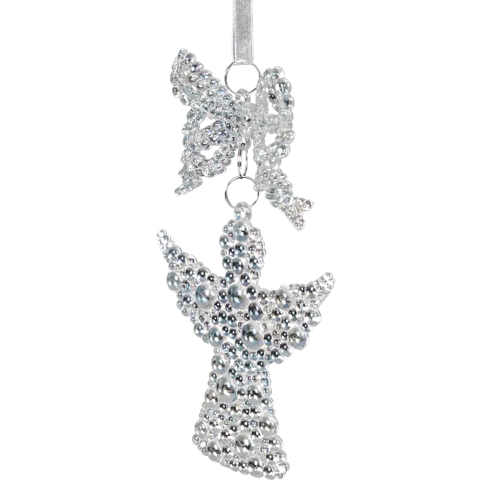 89368977 Украшение декоративное подвесное Ангел 14x9 см белый STLM-1399456 Santreyd  - Вид №1