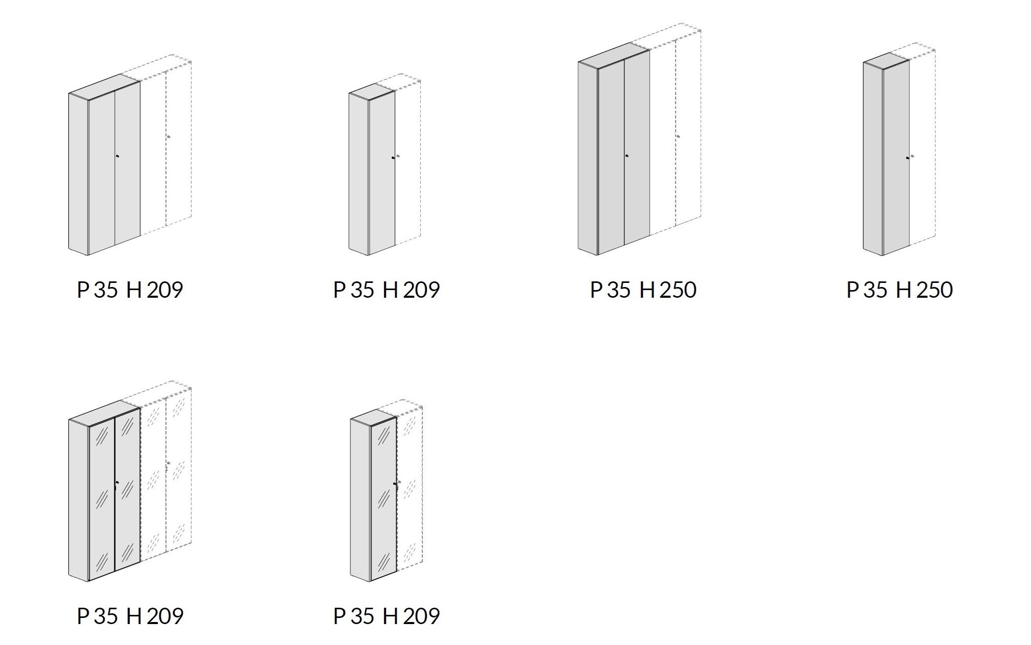 Деревянный самонесущий высокий офисный книжный шкаф About Office Hype ARCH-00032634 - Вид №3