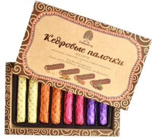 512158 Кедровые палочки в шоколадной глазури, 190 г, в ассортименте Сибирский кедр