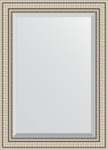 BY 1298 Зеркало с фацетом в багетной раме - серебряный акведук 93 mm EVOFORM Exclusive