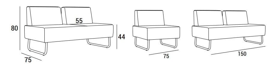 Ткань контракт диван Domingo Salotti Эрик ARCH-00024482 - Вид №2