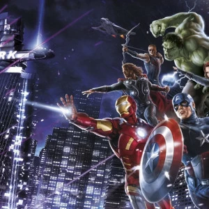 4-434-Avengers-Citynight Фотообои Komar Disney 2.54х1.84 м