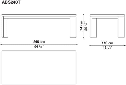 Прямоугольный стол Maxalto Abseo ARCH-00134476 - Вид №2