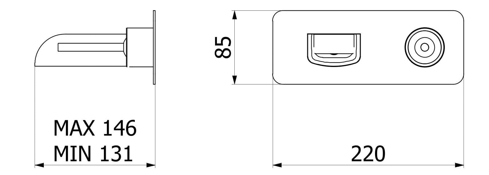 Настенный смеситель для раковины с водопадом с автоматическим сливом IB Love me ARCH-00131649 - Вид №1