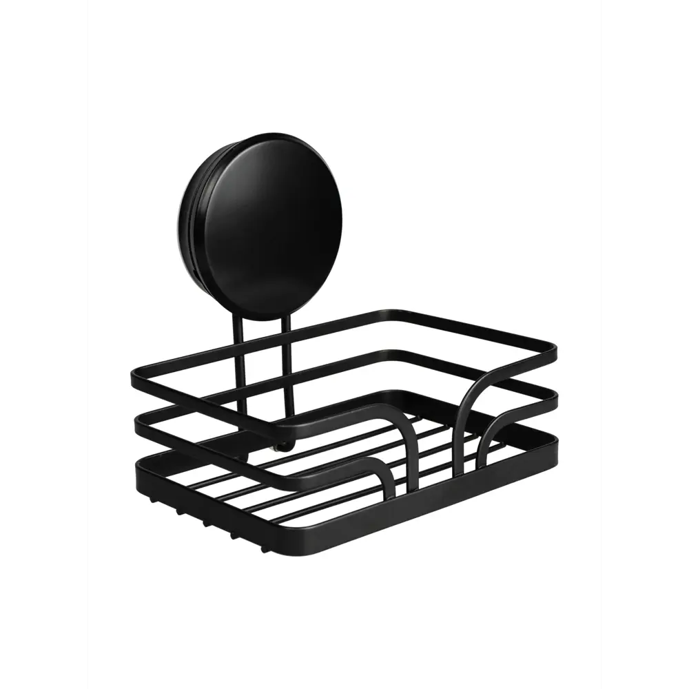 Мыльница Аквалиния металл цвет черный На липучке STLM-2157773 - Вид №1