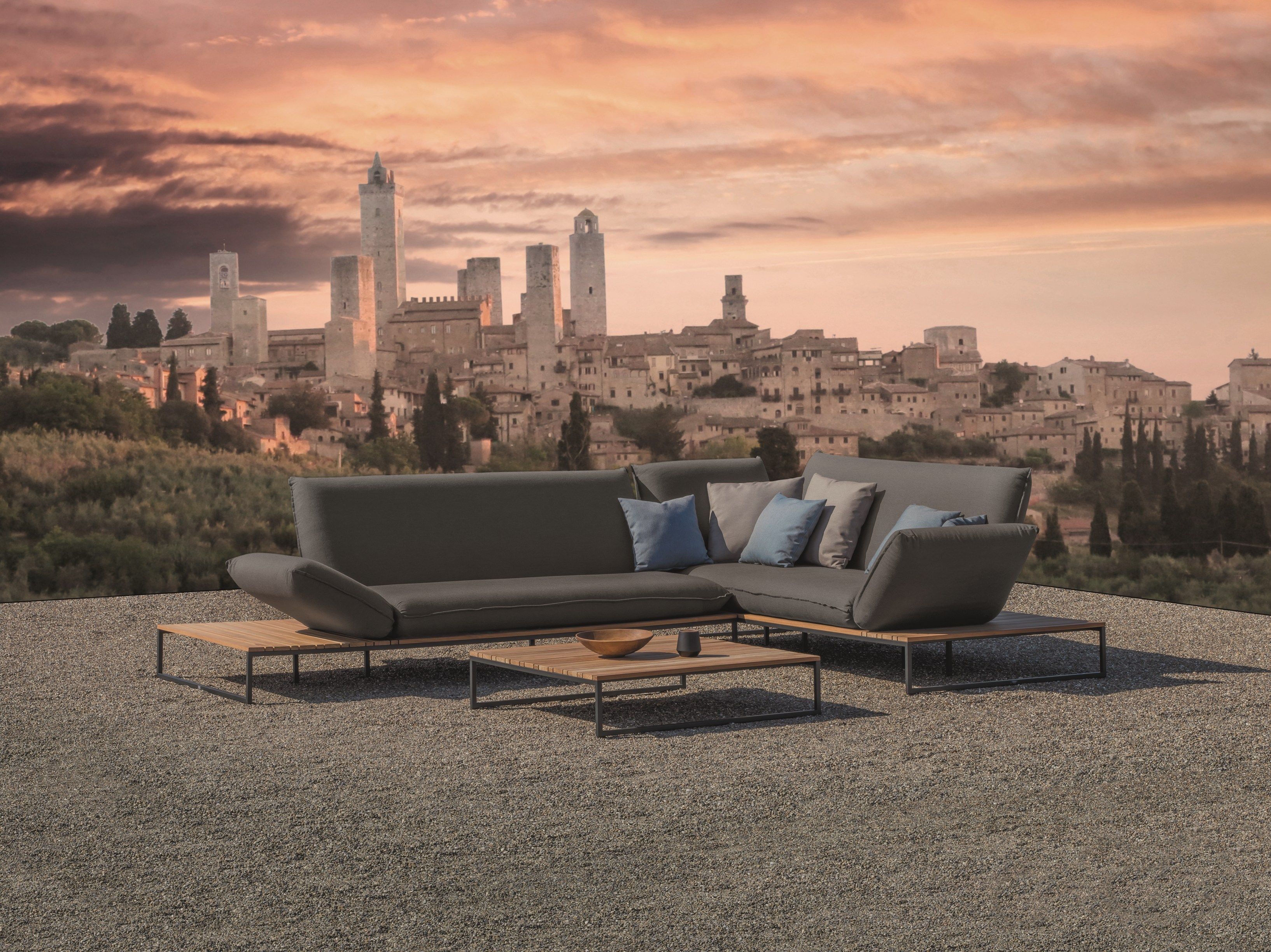 3-местный садовый диван с откидной спинкой из ткани FISCHER MÖBEL Флора ARCH-00146840 - Вид №24