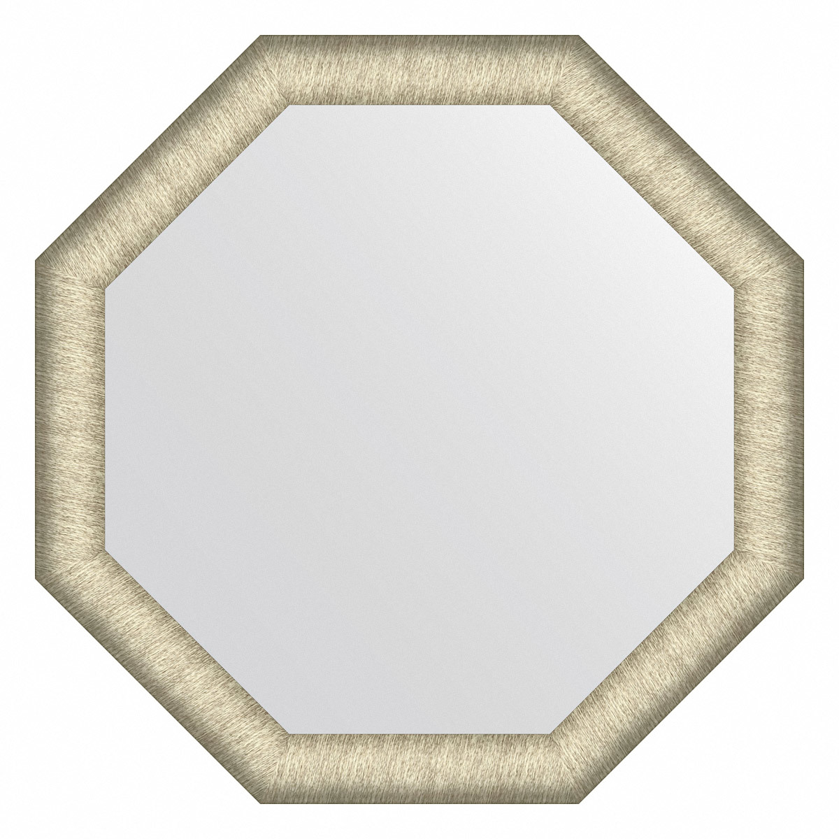 91071472 Зеркало с рамой 65x65 см цвет рамы брашированное серебро OCTAGON STLM-0468507 EVOFORM