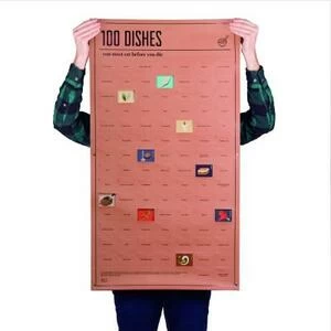 DYPOSTDIE Постер «100 блюд, которые нужно попробовать, прежде чем умереть» Doiy
