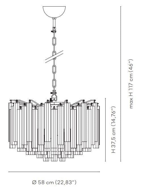 Люстра ручной работы из дутого стекла VENINI Trilobi ARCH-00073550 - Вид №1