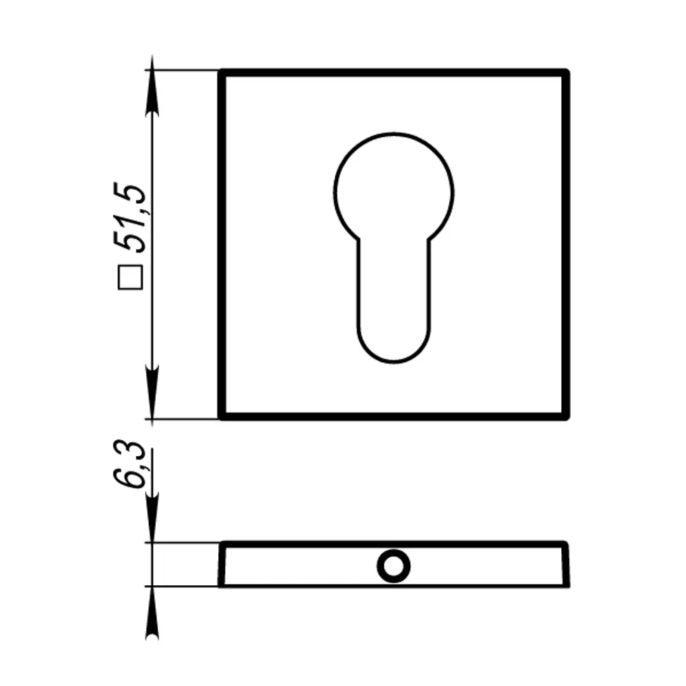 Накладка под цилиндр Armadillo ET.K.USS52 AB-7, ЦАМ, цвет бронза STLM-2021967 - Вид №2