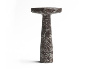 Круглый отдельно стоящий умывальник из красного мрамора Levanto