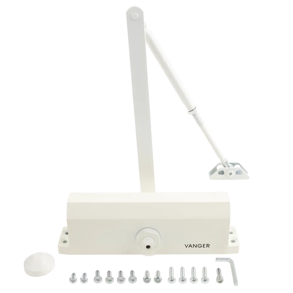 Доводчик дверной Vanger DC-180-W, 180 кг, металл, цвет белый STLM-2018277 - Вид №1