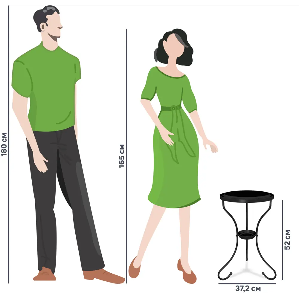 Столик кофейный Sheffilton SHT-CT10 37.2x37.2 см черный STLM-2200264 - Вид №4