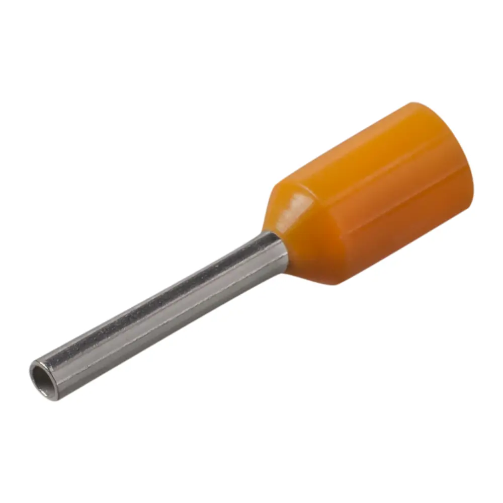 Наконечник-гильза Е0508, 0,5 мм2, цвет оранжевый, 100 шт IEK STLM-2100096