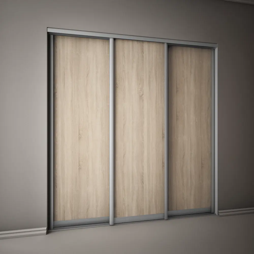 Дверь-купе Spaceo 2455x804 мм, высота проема 2500 мм, ЛДСП, цвет акация светлая STLM-2040360 - Вид №4