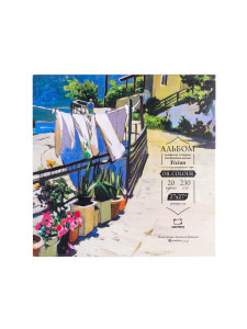 401501 Альбом-склейка для масляных красок "Tician" 230 г/м2 27 х 27 см склейка с одной стороны 20 л. Малевичъ