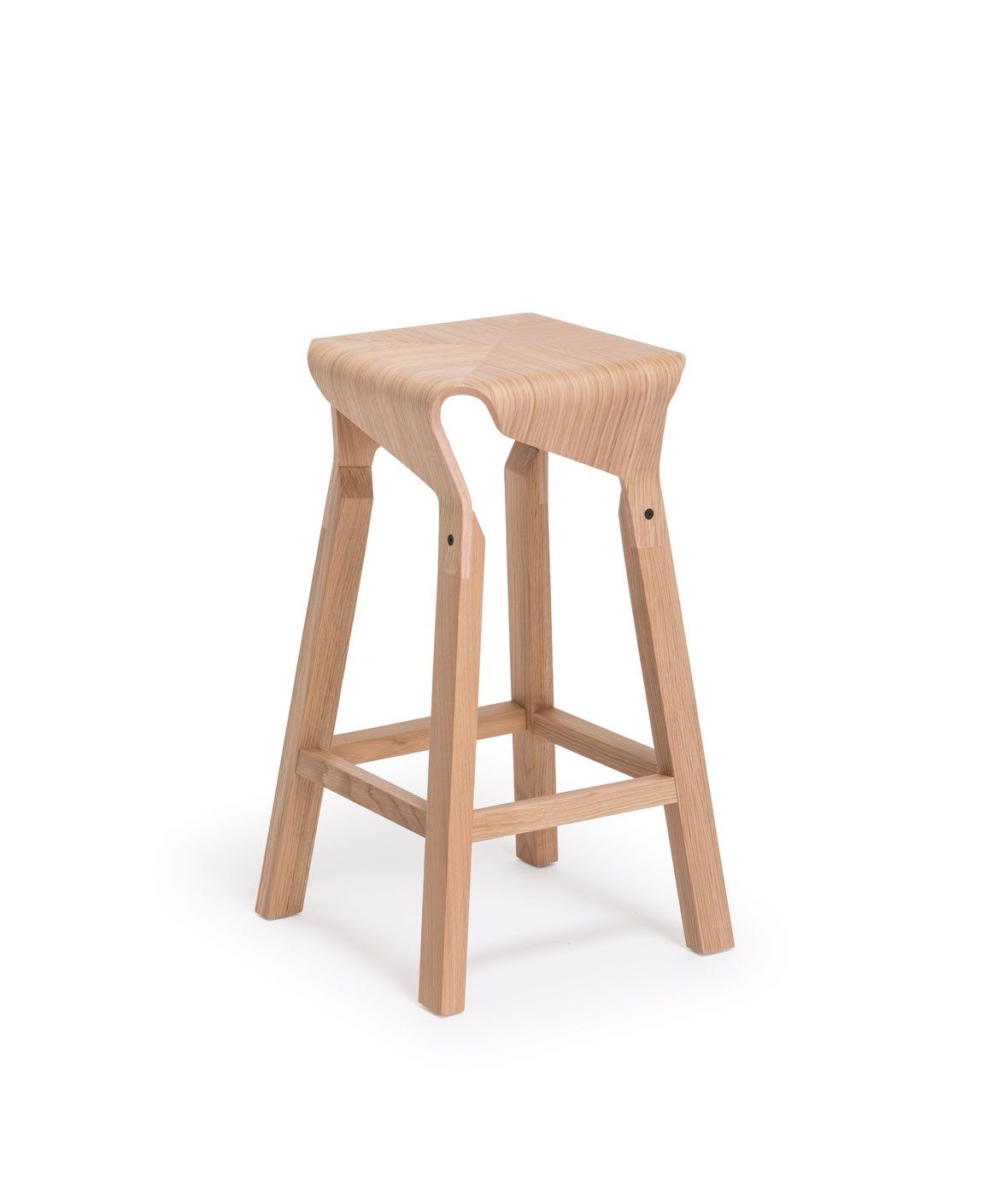 Высокий деревянный табурет с подставкой для ног Vergés Naoshima ARCH-00121766 - Вид №2