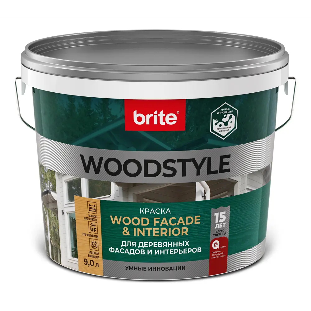 Краска Brite Woodstyle Prof для деревянных фасадов - защита и эстетика 86778271 STLM-0071534 - Вид №1