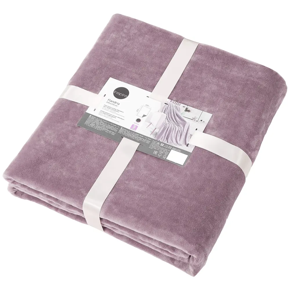 Плед Inspire Flandria 200x220 см микрофибра цвет пыльная роза Santal 4 STLM-2088409 - Вид №2