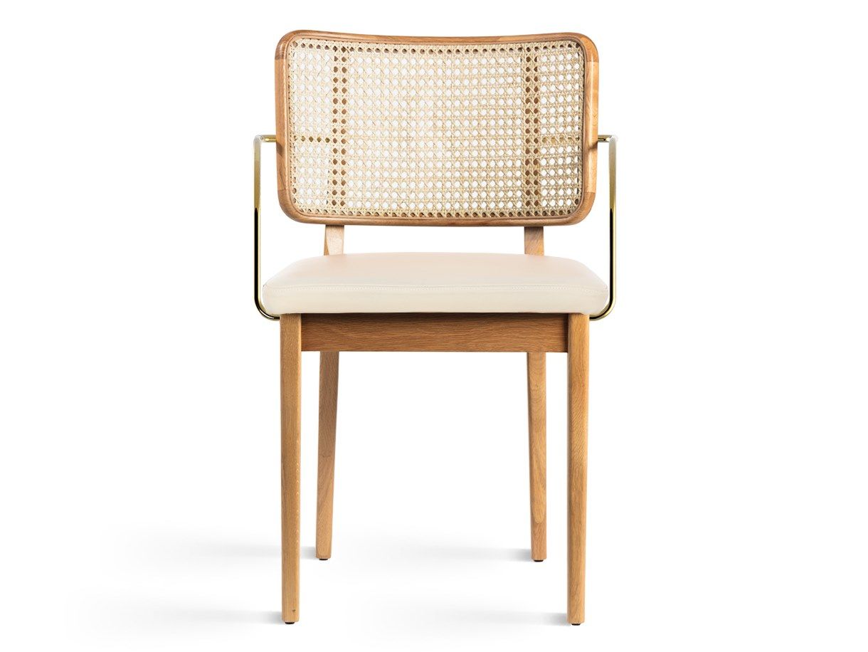 Плетеный стул в винтажном стиле с подлокотниками RED EDITION плетеная ARCH-00060705