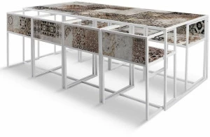MOMENTI Прямоугольный стол из крашеного металла Crazy home furniture - square collection