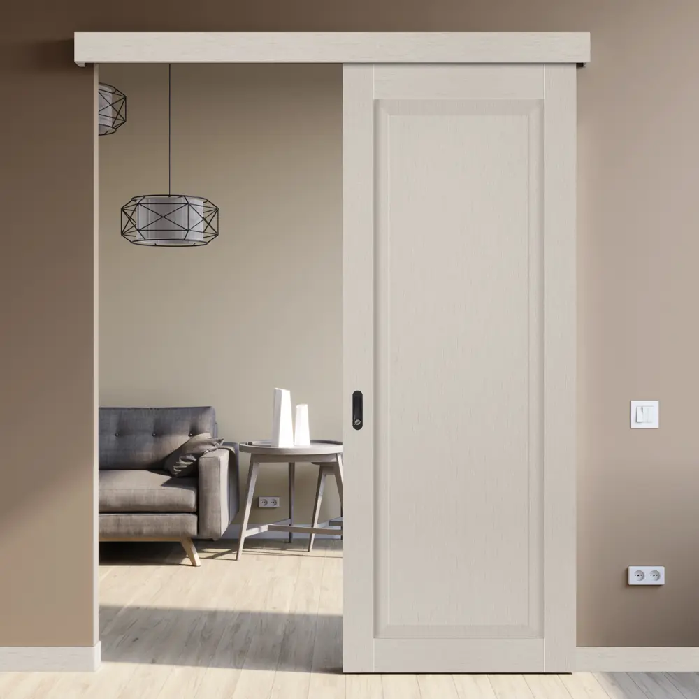 Комплект двери Пьемонт глухая 90x200 см HardFlex цвет платина светлая с добором 200 мм МАРИО РИОЛИ STLM-2144342 - Вид №3