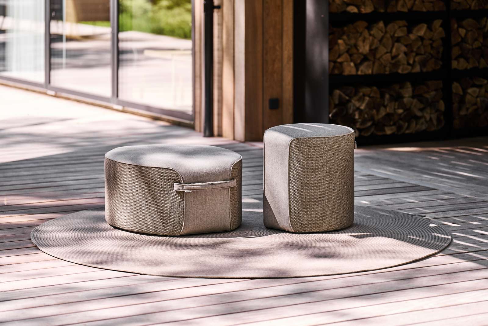 Круглый пуф в Sunbrella® Mindo Mindo 108 ARCH-00076348 - Вид №3