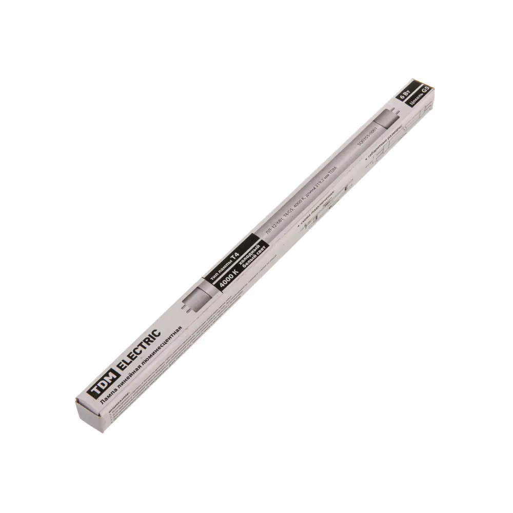 Лампа люминесцентная TDM T4 219 мм 6 Вт свет дневной TDM ELECTRIC STLM-2012157 - Вид №1