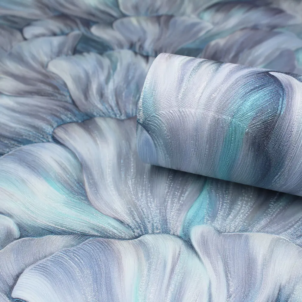 Флизелиновые обои Erismann Lilit — глубокий синий тон для стильного интерьера 89384286 STLM-1338340 - Вид №2