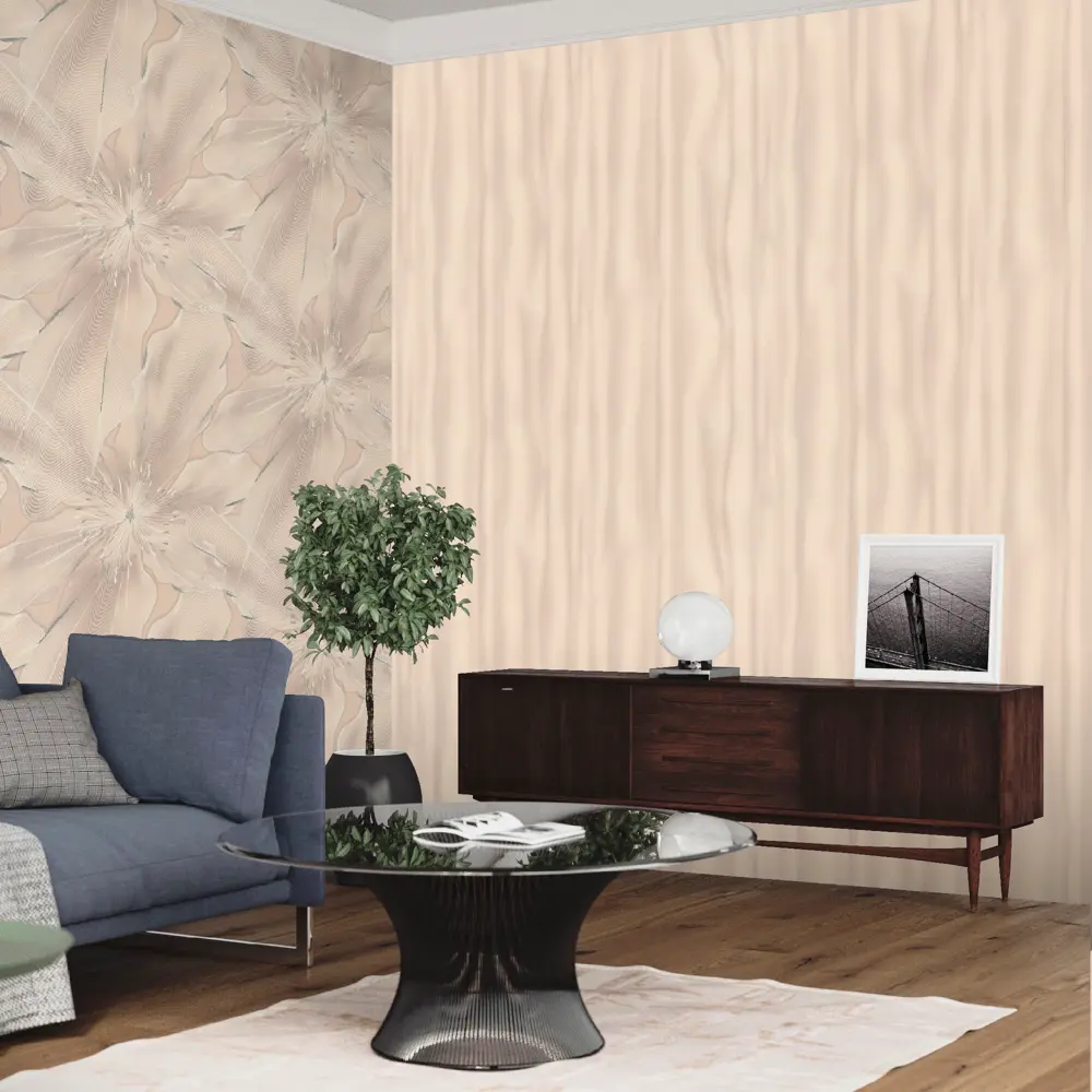 Обои флизелиновые Euro Decor Glossy бежевые 1.06 м ED7171-01 85309988 STLM-2160497 - Вид №3