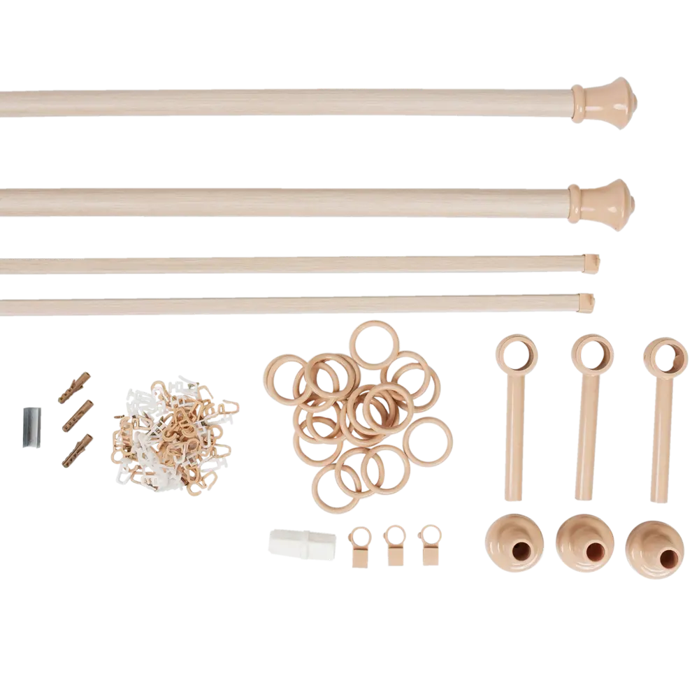 Карниз двухрядный Успех 240 см цвет слоновая кость РУССКИЕ КАРНИЗЫ STLM-2039672 - Вид №1