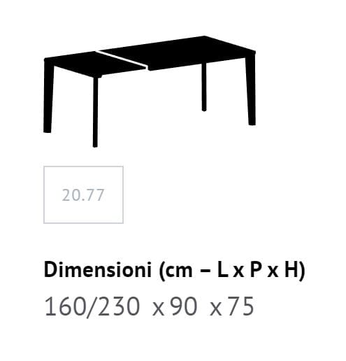 Выдвижной металлический обеденный стол и Супермармо Bontempi Casa ECHO ARCH-00029914 - Вид №11